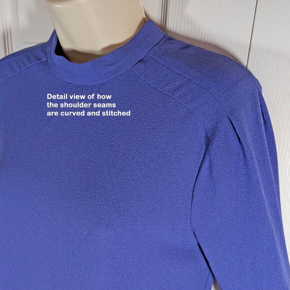 NWT Charles Henry Cobalt blue Mini Dress, Long Sleeve, Lined, Sz S, Made in USA - Picture 10 of 14